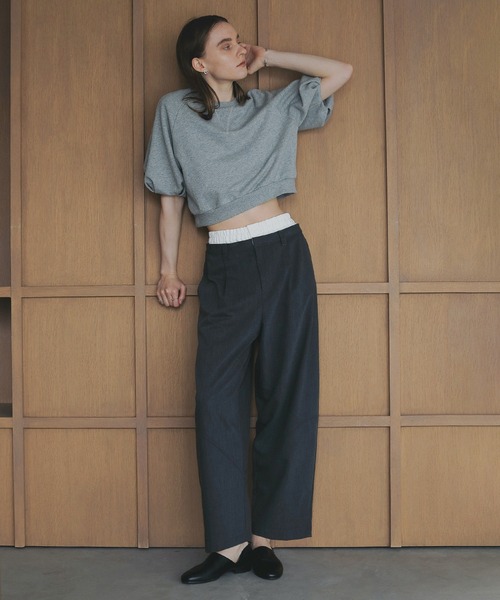 MANOF(マノフ)の「COCOON PANEL PANTS(その他パンツ・レディース・ベージュ/イエロー/チャコールグレー・S/M)」の1枚目の写真