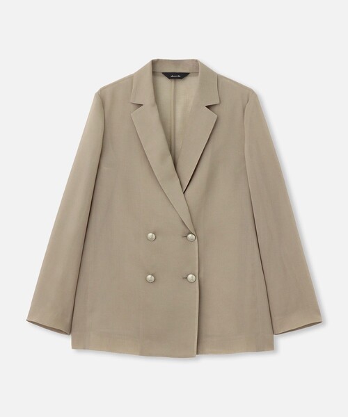 allureville（アルアバイル）の「ワルツシアーオーガンジャケット（テーラードジャケット・レディース・カーキ/ブラック/ブラウン・2）」の3枚目の写真