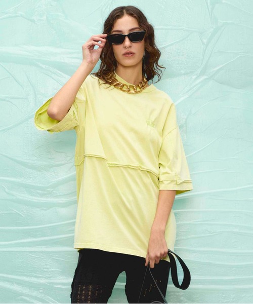 メゾンスペシャル　Shirring T-shirt Shirring T-shirt