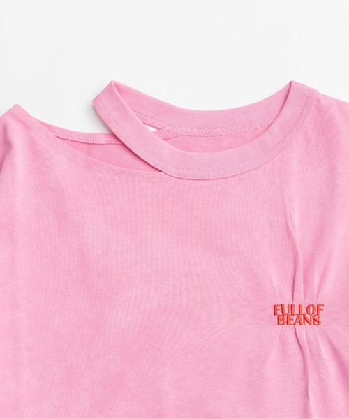 メゾンスペシャル　shirring T-shirt purple Shirring T-shirt