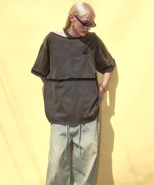 【MAISON SPECIAL】Shirring T-shirt Shirring T-shirt