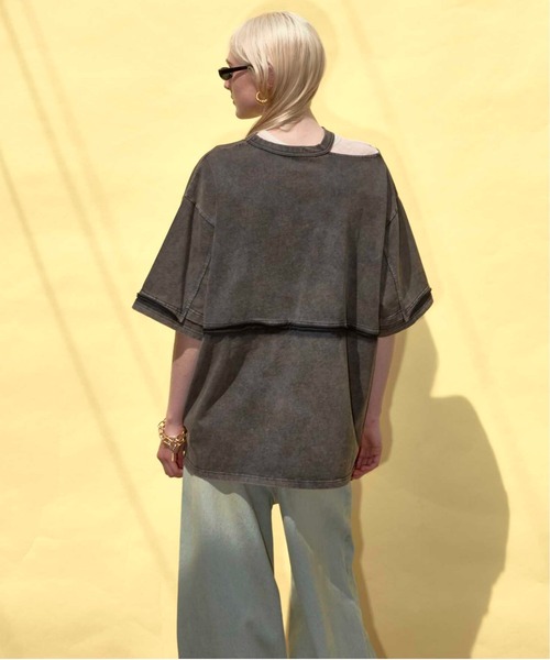 【MAISON SPECIAL】Shirring T-shirt Shirring T-shirt