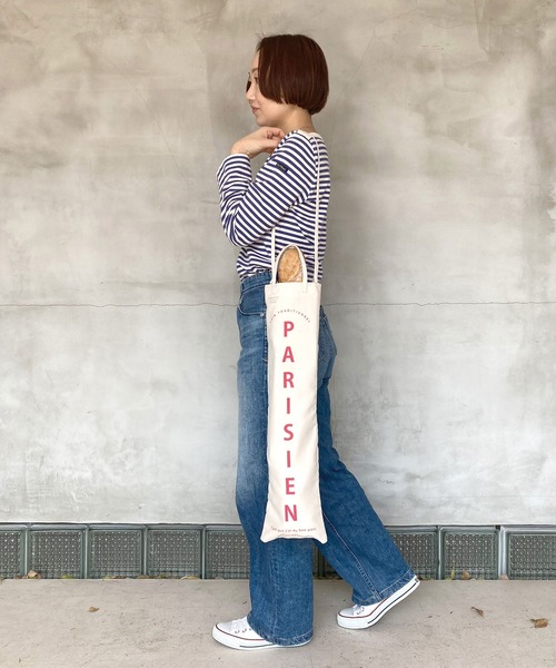 ROOTOTE（ルートート）の「EULONGUEURPAIN-B（トートバッグ・レディース・ブラック/アイボリー/サックスブルー・FREE）」の6枚目の写真