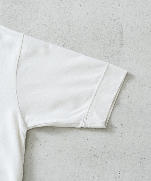quadro（クオドロ）の「Himawariインレイ5分袖クルーネックプルオーバー（Tシャツ/カットソー・メンズ・グレー/グリーン/ダークネイビー/キナリ・LARGE/MEDIUM）」の13枚目の写真