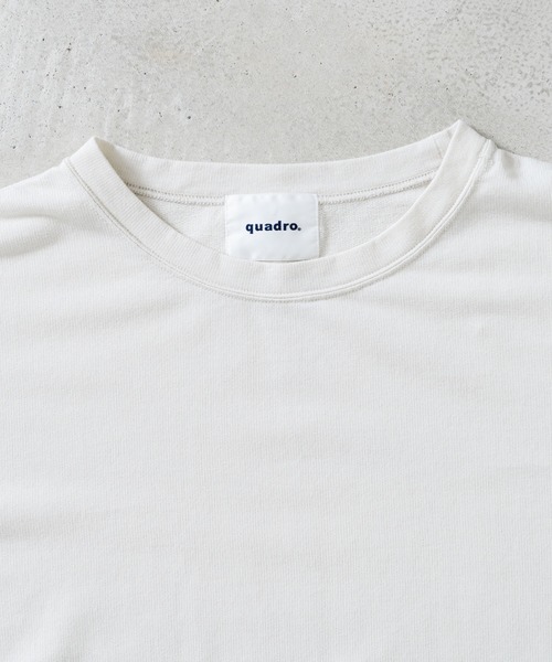 quadro（クオドロ）の「Himawariインレイ5分袖クルーネックプルオーバー（Tシャツ/カットソー・メンズ・グレー/グリーン/ダークネイビー/キナリ・LARGE/MEDIUM）」の6枚目の写真