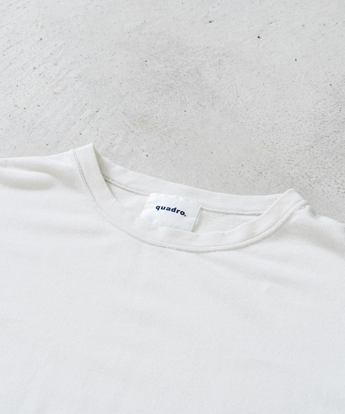 quadro（クオドロ）の「Himawariインレイ5分袖クルーネックプルオーバー（Tシャツ/カットソー・メンズ・グレー/グリーン/ダークネイビー/キナリ・LARGE/MEDIUM）」の7枚目の写真