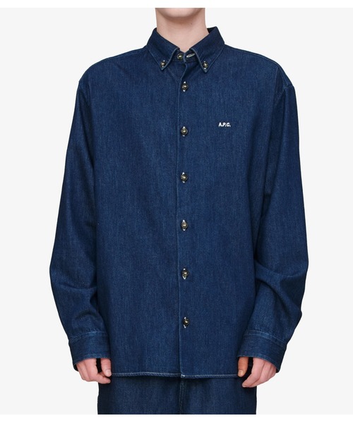 A.P.C.（アーペーセー）の「CHEMISE MATHIAS（シャツ/ブラウス・メンズ・インディゴブルー・L/M/S/XS）」の4枚目の写真