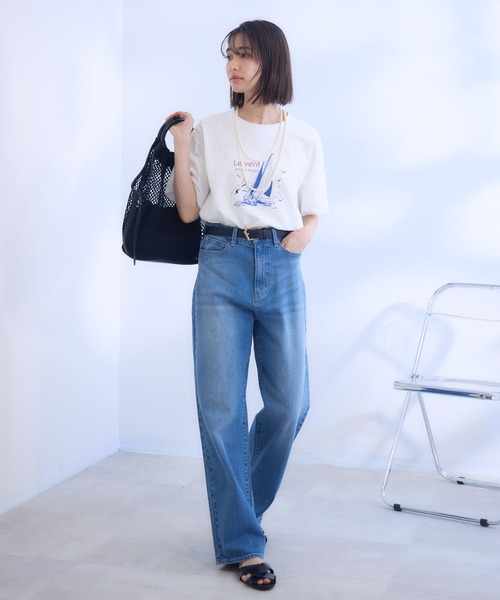 KATHARINE ROSS（キャサリンロス）の「【KATHARINE ROSS】ヴァンデ・グローブ刺繍Ｔシャツ（Tシャツ/カットソー・レディース・ホワイト/ネイビー/チャコールグレー・MEDIUM）」の12枚目の写真