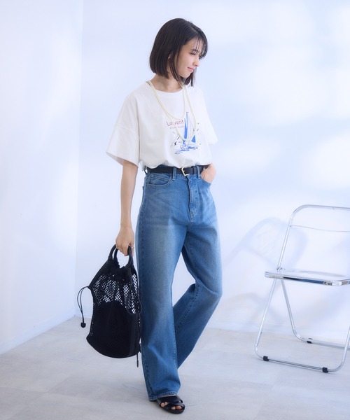 KATHARINE ROSS（キャサリンロス）の「【KATHARINE ROSS】ヴァンデ・グローブ刺繍Ｔシャツ（Tシャツ/カットソー・レディース・ホワイト/ネイビー/チャコールグレー・MEDIUM）」の13枚目の写真