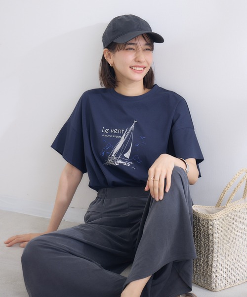 tシャツ 「KATHARINE ROSS」キャットミント刺しゅうTシャツ レディース KATHARINE ROSS tシャツ 「KATHARINE ROSS」「キャサリンちゃん