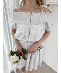 PHILLY（フィリー）の「【春夏デザイン★】オフショルリボンパーカー（その他トップス）」