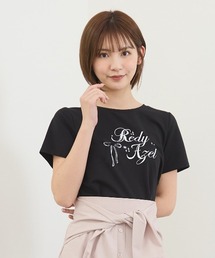 レースリボンロゴTシャツ