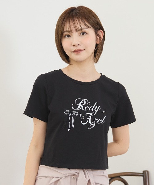 REDYAZEL(レディアゼル)の「レースリボンロゴTシャツ(Tシャツ/カットソー・レディース・ミント/ブラック/ホワイト・FREE)」の19枚目の写真