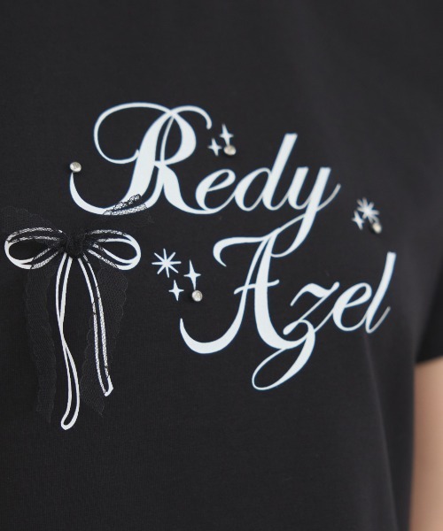 REDYAZEL(レディアゼル)の「レースリボンロゴTシャツ(Tシャツ/カットソー・レディース・ミント/ブラック/ホワイト・FREE)」の22枚目の写真