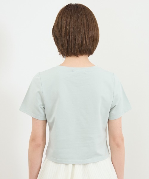 REDYAZEL(レディアゼル)の「レースリボンロゴTシャツ(Tシャツ/カットソー・レディース・ミント/ブラック/ホワイト・FREE)」の16枚目の写真