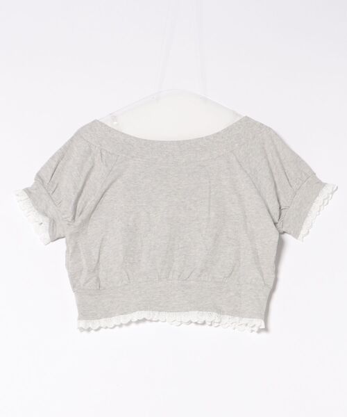 Ank Rouge（アンクルージュ）の「オフショルリボンパーカー（Tシャツ/カットソー・レディース・グレー/ピンク/ブラック・M）」の5枚目の写真