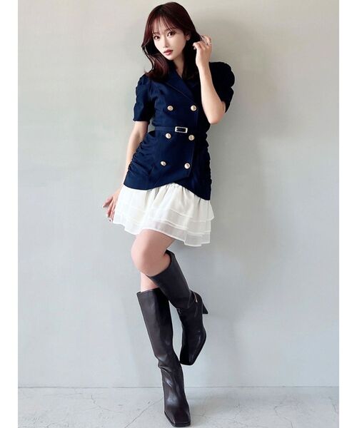 ヘムフリルテーラードミニワンピース ヘムフリルテーラードミニワンピース（ワンピース）｜RESEXXY