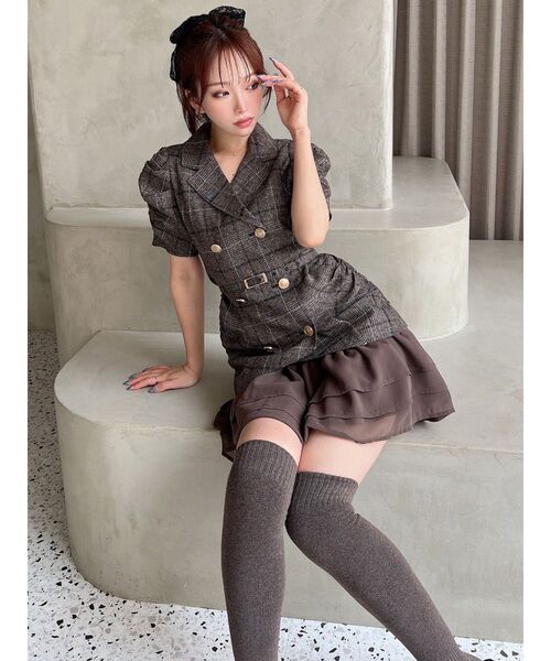 ヘムフリルテーラードミニワンピース ヘムフリルテーラードミニワンピース（ワンピース）｜RESEXXY