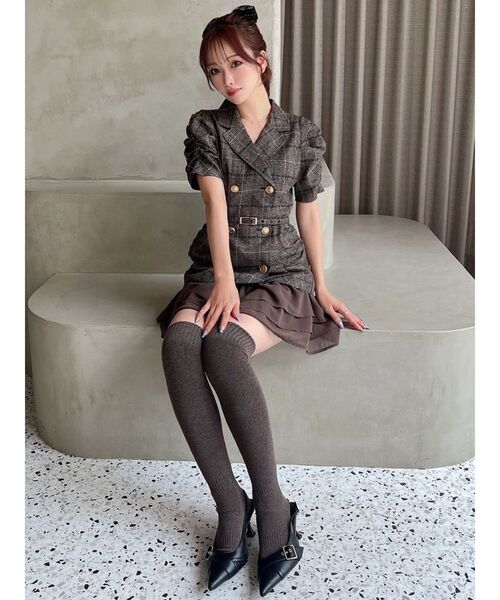 ヘムフリルテーラードミニワンピース（ワンピース）｜RESEXXY