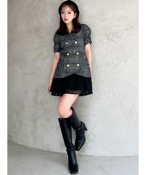 ヘムフリルテーラードミニワンピース ヘムフリルテーラードミニワンピース[品番：MKSW0065479]｜RESEXXY