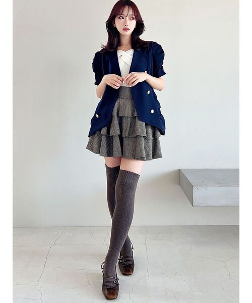 ヘムフリルテーラードミニワンピース（ワンピース）｜RESEXXY