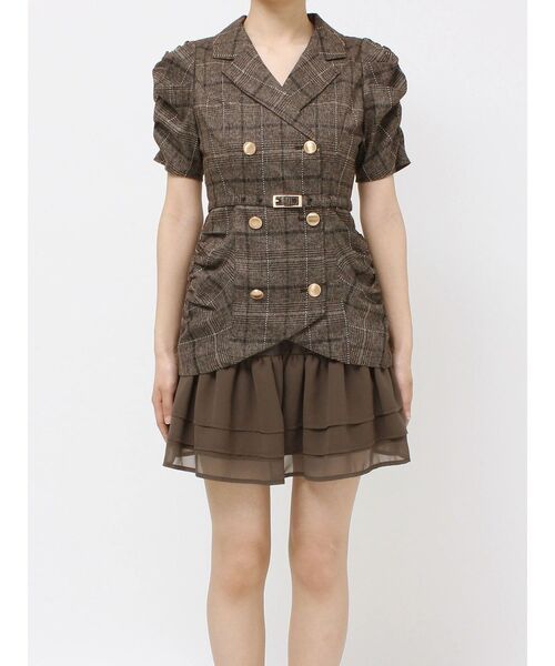 ヘムフリルテーラードミニワンピース（ワンピース）｜RESEXXY