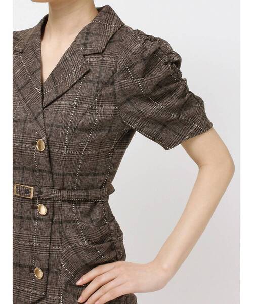 RESEXXY（リゼクシー）の「ヘムフリルテーラードミニワンピース（ワンピース・レディース・ブラウン/ブラック/ネイビー・FREE）」の16枚目の写真