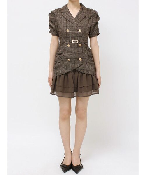 ヘムフリルテーラードミニワンピース（ワンピース）｜RESEXXY