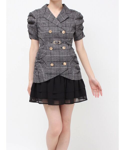 ヘムフリルテーラードミニワンピース（ワンピース）｜RESEXXY