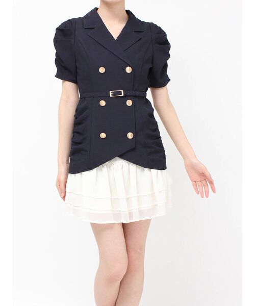 ヘムフリルテーラードミニワンピース（ワンピース）｜RESEXXY