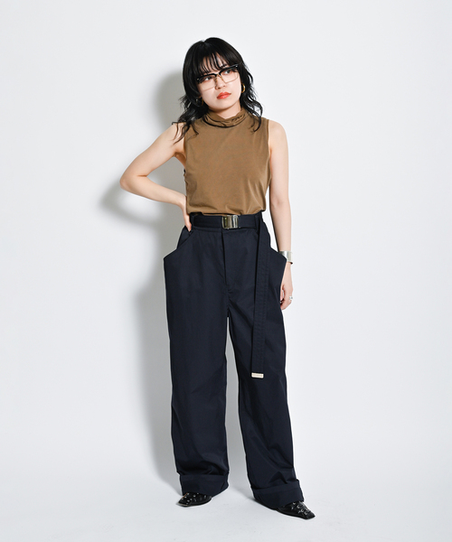 CITYSHOP（シティーショップ）の「LIGHT CHINO パンツ（チノパンツ・レディース・ブラック/ネイビー・36/38）」の14枚目の写真