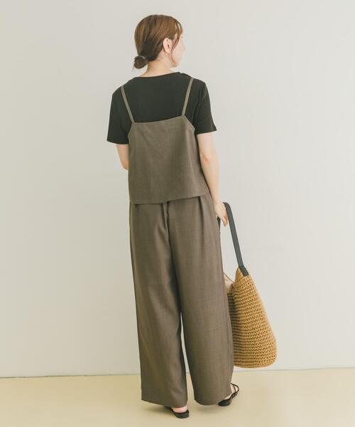 ITEMS URBANRESEARCH（アイテムズ アーバンリサーチ）の「インナー付きリネンライクセットアップ（ワンピース・レディース・ブラック系その他/ホワイト系その他・FREE）」の20枚目の写真