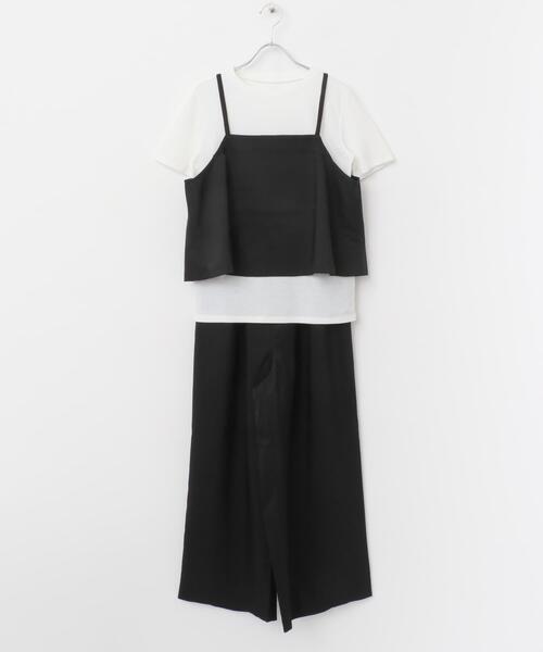 ITEMS URBANRESEARCH（アイテムズ アーバンリサーチ）の「インナー付きリネンライクセットアップ（ワンピース・レディース・ブラック系その他/ホワイト系その他・FREE）」の8枚目の写真