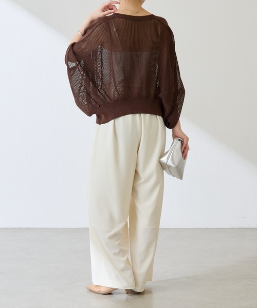 COLLAGE GALLARDAGALANTE（コラージュガリャルダガランテ）の「【OT】2WAYドルマンニットカーディガン/WEB限定カラー展開（カーディガン/ボレロ・レディース・ブラウン/ネイビー/マスタード・FREE）」の13枚目の写真