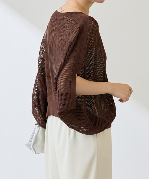 COLLAGE GALLARDAGALANTE（コラージュガリャルダガランテ）の「【OT】2WAYドルマンニットカーディガン/WEB限定カラー展開（カーディガン/ボレロ・レディース・ブラウン/ネイビー/マスタード・FREE）」の15枚目の写真