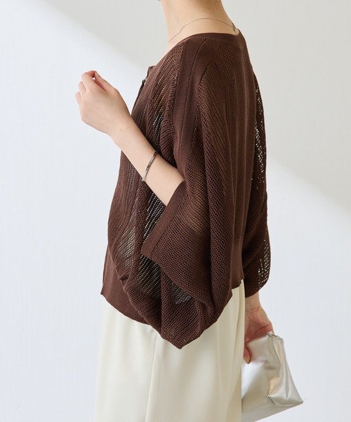 COLLAGE GALLARDAGALANTE（コラージュガリャルダガランテ）の「【OT】2WAYドルマンニットカーディガン/WEB限定カラー展開（カーディガン/ボレロ・レディース・ブラウン/ネイビー/マスタード・FREE）」の17枚目の写真