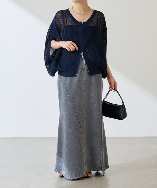 COLLAGE GALLARDAGALANTE（コラージュガリャルダガランテ）の「【OT】2WAYドルマンニットカーディガン/WEB限定カラー展開（カーディガン/ボレロ・レディース・ブラウン/ネイビー/マスタード・FREE）」の11枚目の写真