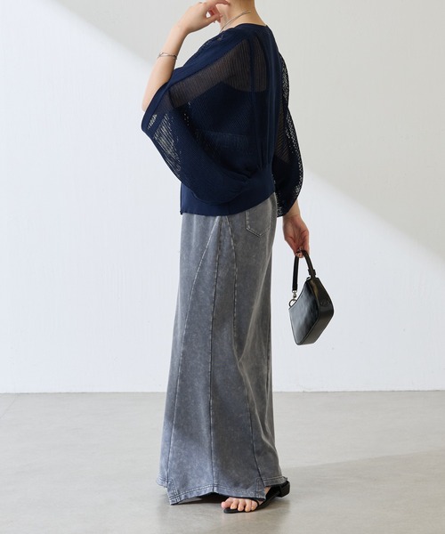 COLLAGE GALLARDAGALANTE（コラージュガリャルダガランテ）の「【OT】2WAYドルマンニットカーディガン/WEB限定カラー展開（カーディガン/ボレロ・レディース・ブラウン/ネイビー/マスタード・FREE）」の4枚目の写真