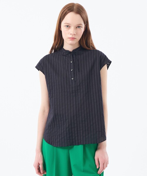 MACKINTOSH PHILOSOPHY（ﾏｯｷﾝﾄｯｼｭ ﾌｨﾛｿﾌｨｰ）の「カラミレースブラウス（シャツ/ブラウス・レディース・ダークネイビー/イエロー/オフホワイト・34/36/38）」の2枚目の写真