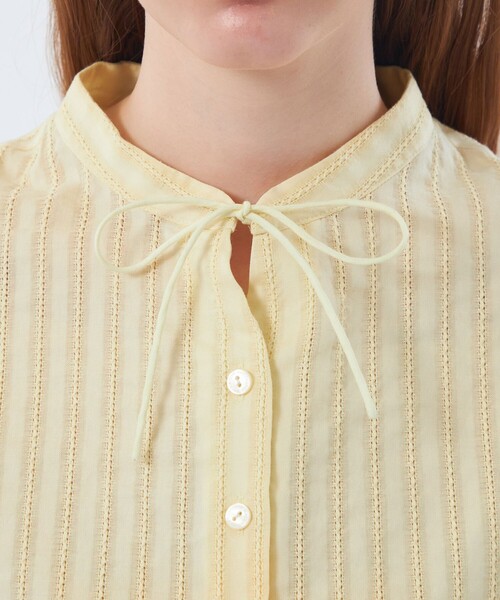 MACKINTOSH PHILOSOPHY（ﾏｯｷﾝﾄｯｼｭ ﾌｨﾛｿﾌｨｰ）の「カラミレースブラウス（シャツ/ブラウス・レディース・ダークネイビー/イエロー/オフホワイト・34/36/38）」の9枚目の写真