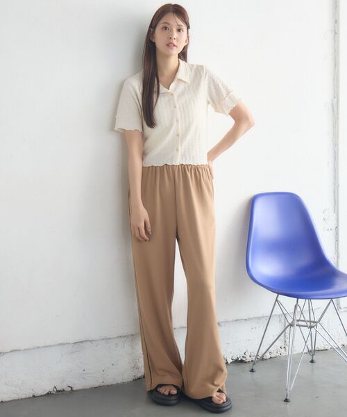 RETRO GIRL(レトロガール)の「半袖ポコポコCTカーデ(カーディガン/ボレロ・レディース・ピンク/ナチュラル/ブラック・FREE)」の7枚目の写真