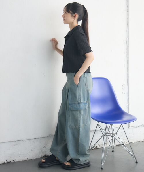 RETRO GIRL(レトロガール)の「半袖ポコポコCTカーデ(カーディガン/ボレロ・レディース・ピンク/ナチュラル/ブラック・FREE)」の17枚目の写真