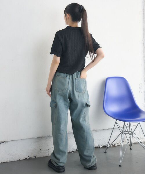 RETRO GIRL(レトロガール)の「半袖ポコポコCTカーデ(カーディガン/ボレロ・レディース・ピンク/ナチュラル/ブラック・FREE)」の18枚目の写真