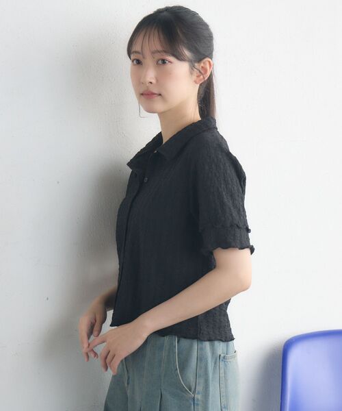 RETRO GIRL(レトロガール)の「半袖ポコポコCTカーデ(カーディガン/ボレロ・レディース・ピンク/ナチュラル/ブラック・FREE)」の21枚目の写真