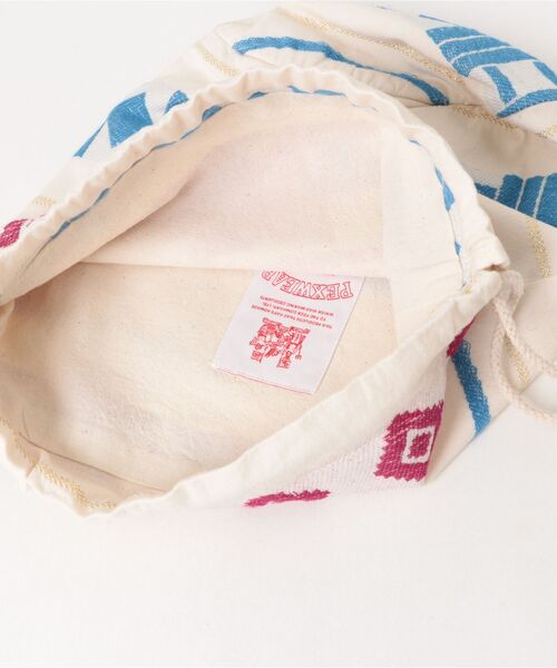 ottilie(オティーリエ)の「【 PEXWEAR / ペックスウェアー 】JQ DRAW STRING BAG / ジャガードドローストリングバッグ(ショルダーバッグ・レディース・オレンジ/サックスブルー/レッド・FREE)」の12枚目の写真