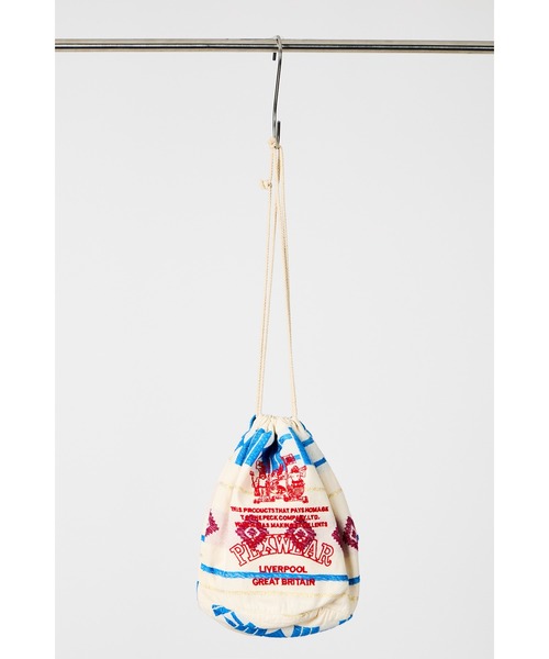 ottilie(オティーリエ)の「【 PEXWEAR / ペックスウェアー 】JQ DRAW STRING BAG / ジャガードドローストリングバッグ(ショルダーバッグ・レディース・オレンジ/サックスブルー/レッド・FREE)」の1枚目の写真