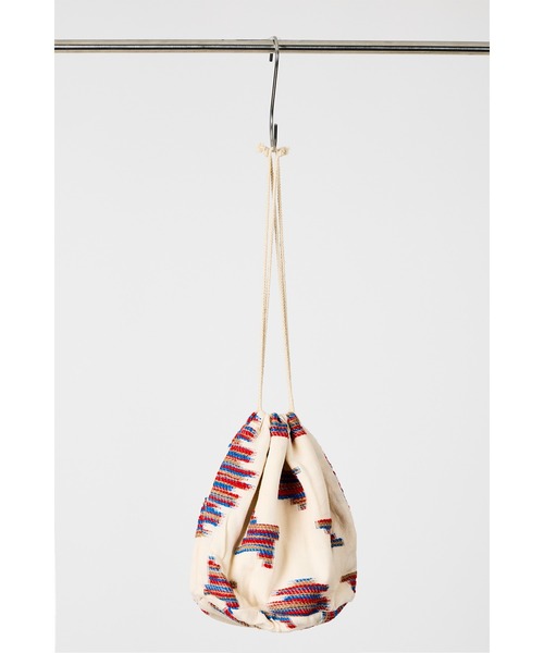 ottilie(オティーリエ)の「【 PEXWEAR / ペックスウェアー 】JQ DRAW STRING BAG / ジャガードドローストリングバッグ(ショルダーバッグ・レディース・オレンジ/サックスブルー/レッド・FREE)」の5枚目の写真