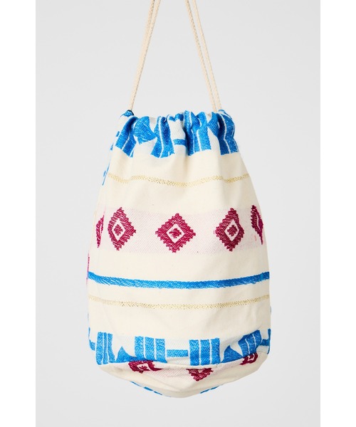 ottilie(オティーリエ)の「【 PEXWEAR / ペックスウェアー 】JQ DRAW STRING BAG / ジャガードドローストリングバッグ(ショルダーバッグ・レディース・オレンジ/サックスブルー/レッド・FREE)」の7枚目の写真
