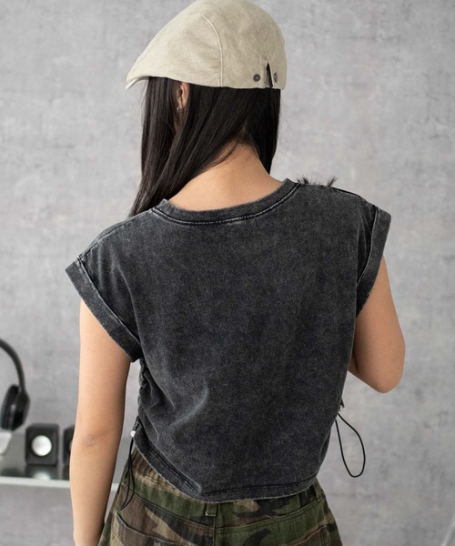 WEGO（ウィゴー）の「WEGO/グラフィックノースリーブサイドドロストショートT（Tシャツ/カットソー・レディース・ホワイト/その他2/その他1・FREE）」の14枚目の写真