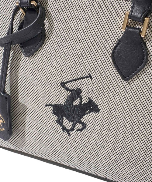 BEVERLY HILLS POLO CLUB(ビバリーヒルズポロクラブ)の「【Beverly Hills Polo Club/ビバリーヒルズポロクラブ】ポニーロゴ刺繍 エルガリー生地バッグ(ショルダーストラップ付)(トートバッグ・レディース・ネイビー/ブラウン/ブラック・FREE)」の13枚目の写真